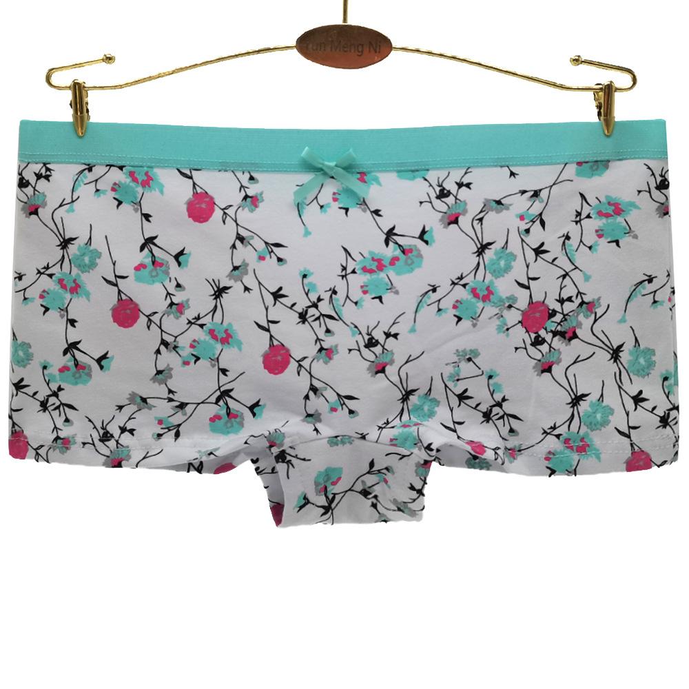 Women Boxers Cotton Low Waist Boyshort Briefs Ladies Panties Knickers Underwear Lingerie Women 6 Pcs