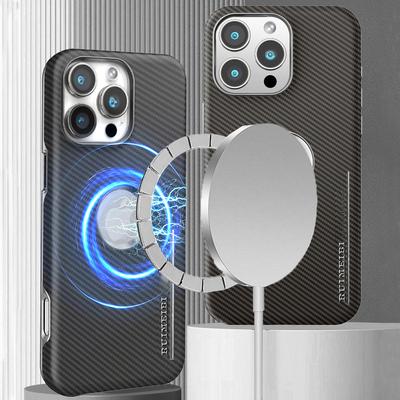 Πολυτελής μαγνητική θήκη για iPhone 16Pro Max Carbon Fiber Συμβατή με Mag-Safe ανθεκτικό ανθεκτικό κάλυμμα για iPhone 16 15 14 13 12 Pro MAX Drop Protection