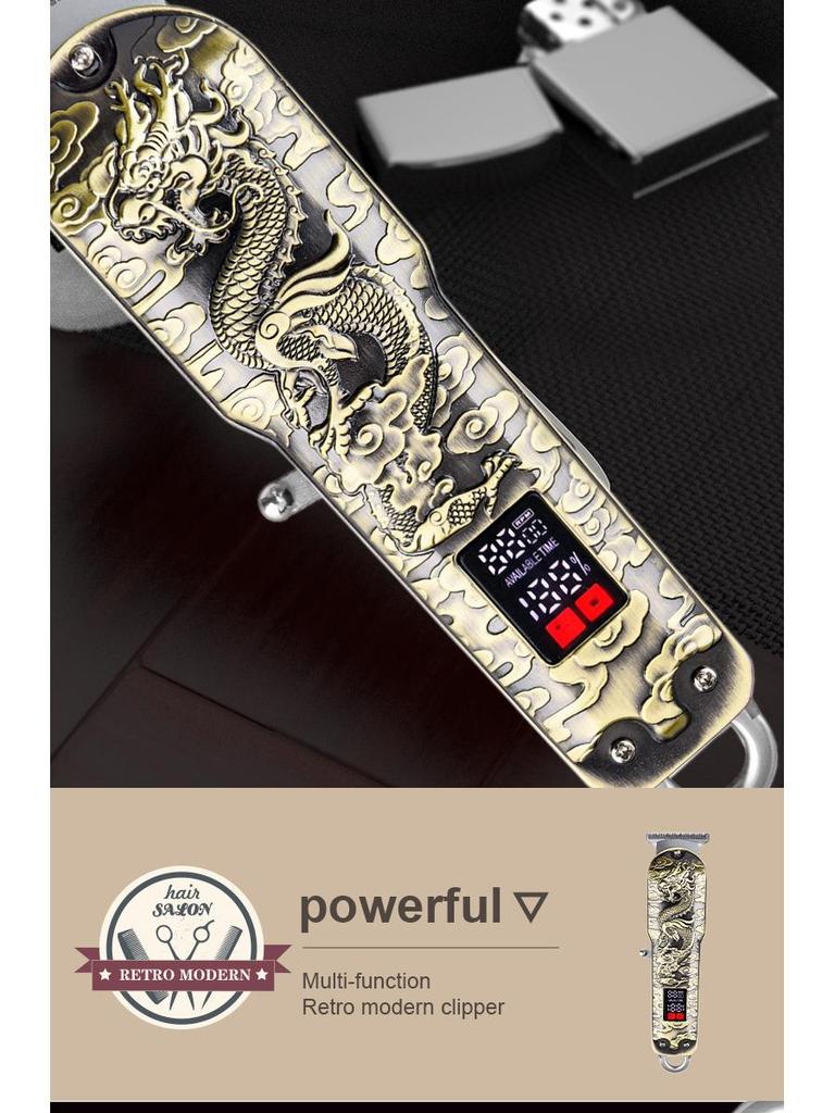 Salon Special LCD Digital Hair Clipper: Precision Electric Trimming & Carving