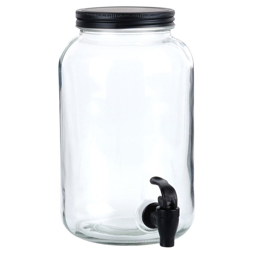 Glass Beverage Dispenser Jar with Tap 3.2L