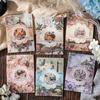 50pcs/pack Retro Flowers Material Paper DIY Scrapbooking Collage Junk Journal Aesthetics Stationery Planner Decor Paper