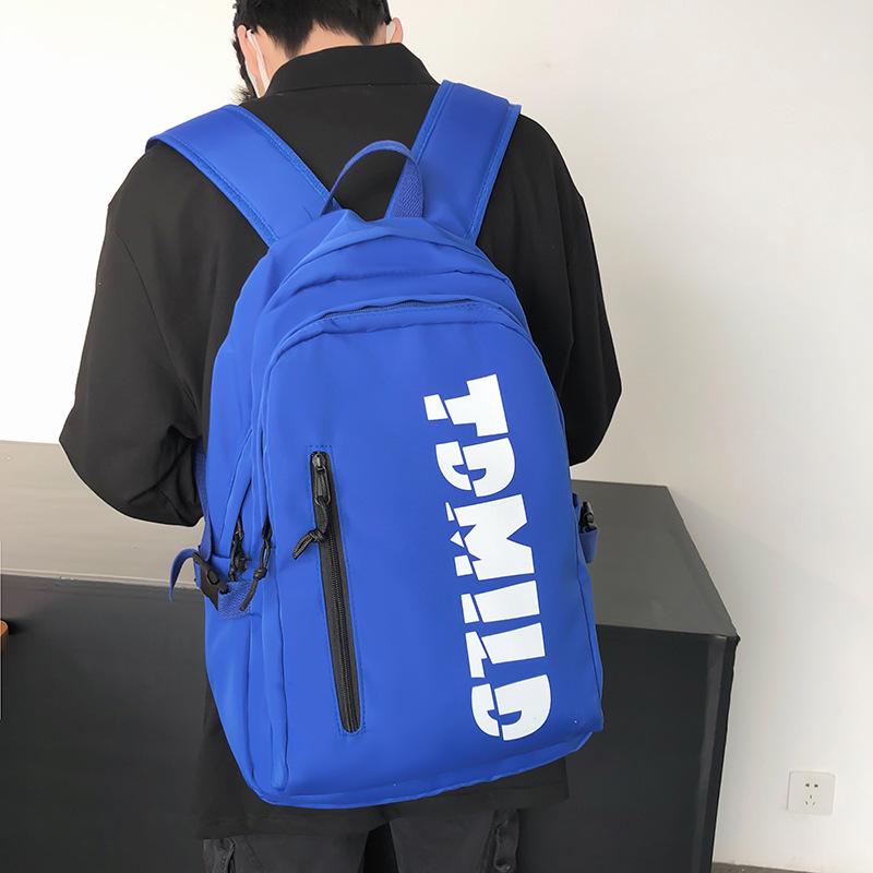 

Студенческий школьный рюкзак, новый модный рюкзак, мужской и женский модный рюкзак большой вместимости для учеников средней школы синий