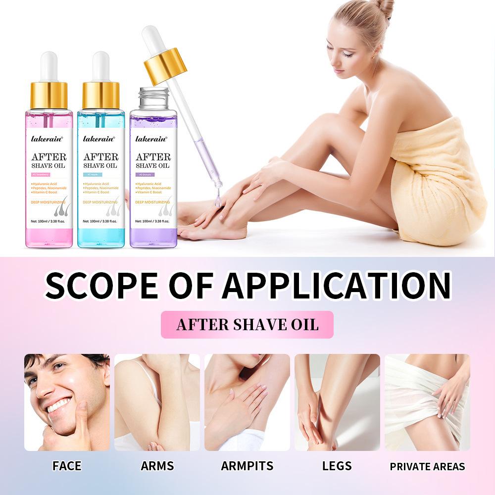 Ätherisches Öl nach der Rasur zur feuchtigkeitsspendenden, hydratisierenden und glättenden Pflege.