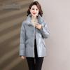 SNOWFLYING Women's Retro Chinese Style Faux Fur Collar Down Jacket