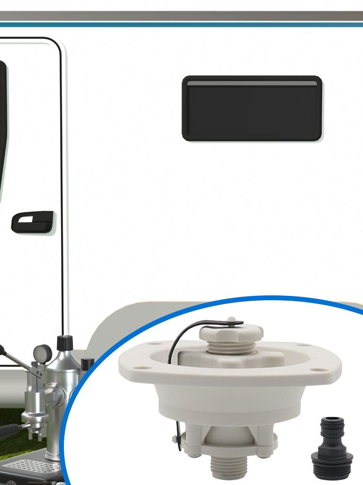 Anhänger Füllen Schüssel Schnell Anschluss RV Füller Eintrag Einlass mit Druckregler Wasser Einlass Füllen Schüssel RV Camper Zubehör