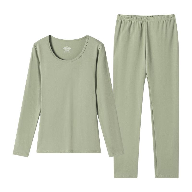 Women's Slim Fit Cotton Thermal Underwear Set for Autumn and Spring