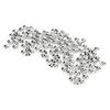 50PCS Fishing Double Rattle Metal Sea Fishing Attractor Bell Beads with Plastic Case for Luring Fish Silver