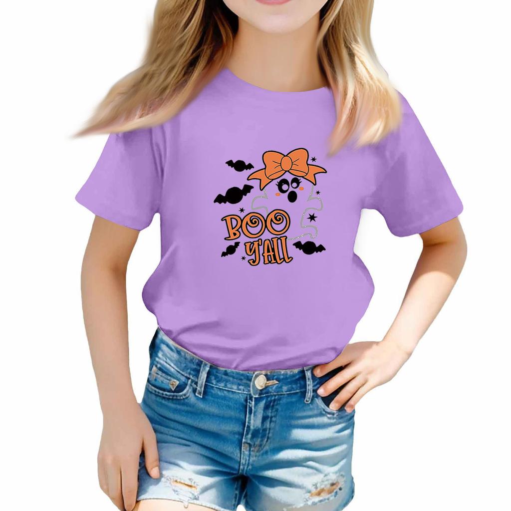 Toddler Girl Boy T-Shirts Halloween Day Kids Top Boys And Girls Printed Short Sleeved T-shirt