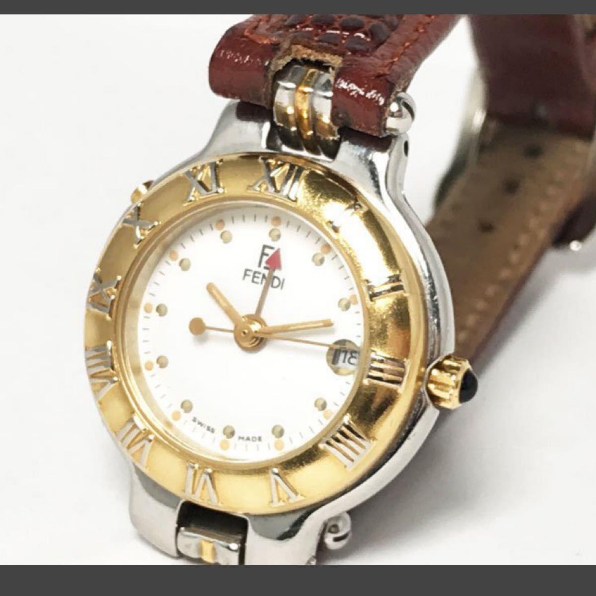 Used Working item FENDI Vintage Ladies Watch 920L Date Quartz
