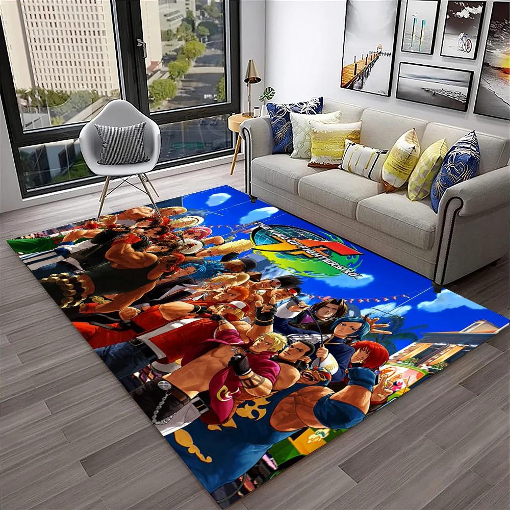 3D Retro Game King of Fighters Gamer Carpet Rug for Home Living Room Bedroom Sofa Doormat Decor,kids Area Rug Non-slip Floor Mat