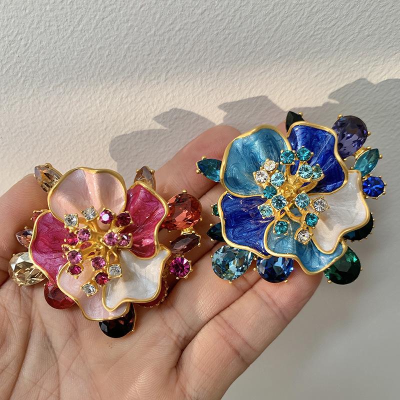 Senior Brooches Flower Leaf Brooch Pins for Women Suit Pendant  Fashion Brooches Jewelry