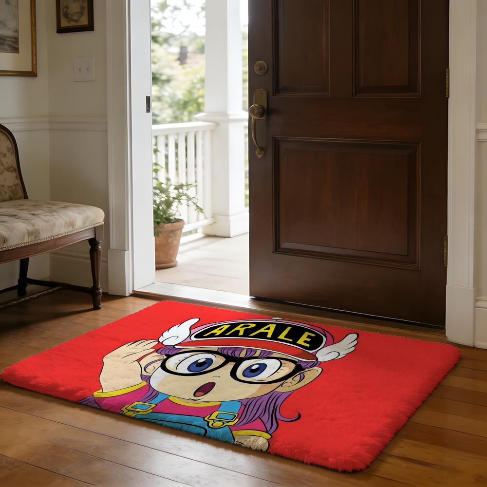 Cartoon DDr Slump Arale Floor Mat Soft Flannel Absorbent Mat Non-Slip Rug Home Bedroom Bathroom