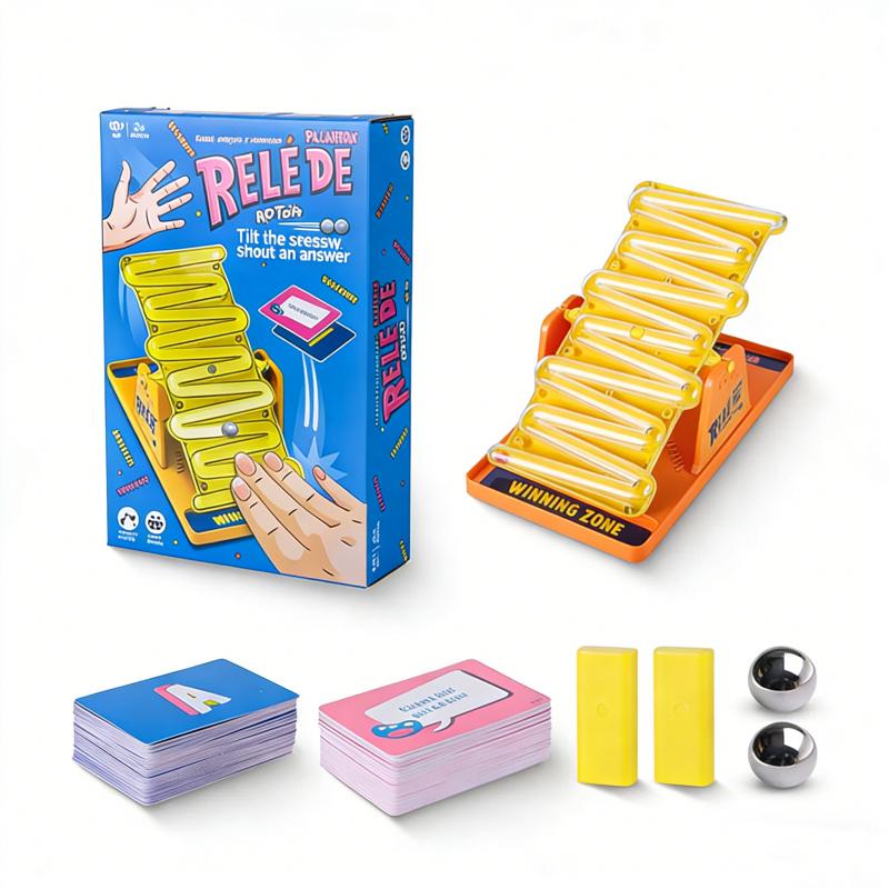 .Board Game Tilt n Shout Swinging Stilt Multiplayer Battle Answering Interactive Table Game Family Party Board Games Kids Toy