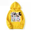 Disney Mickey Minnie Casual Women's Hoodie Cartoon Minnie Pattern Pullover Brushed Warm Sweatshirt Loose and Comfortable Top