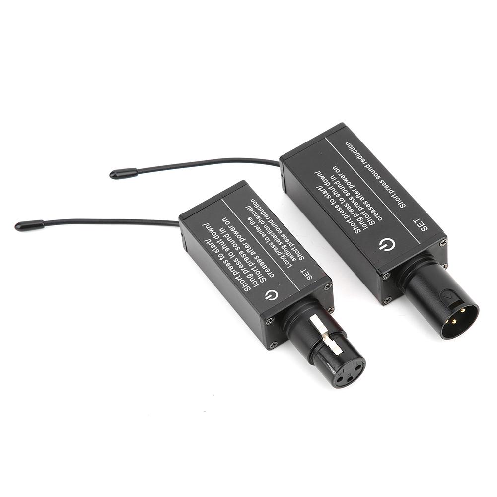 Digitales Drahtloses Audiosystem Eingebaute Batterie Mikrofon Sender Empfänger 900 930Hz(Schwarz )