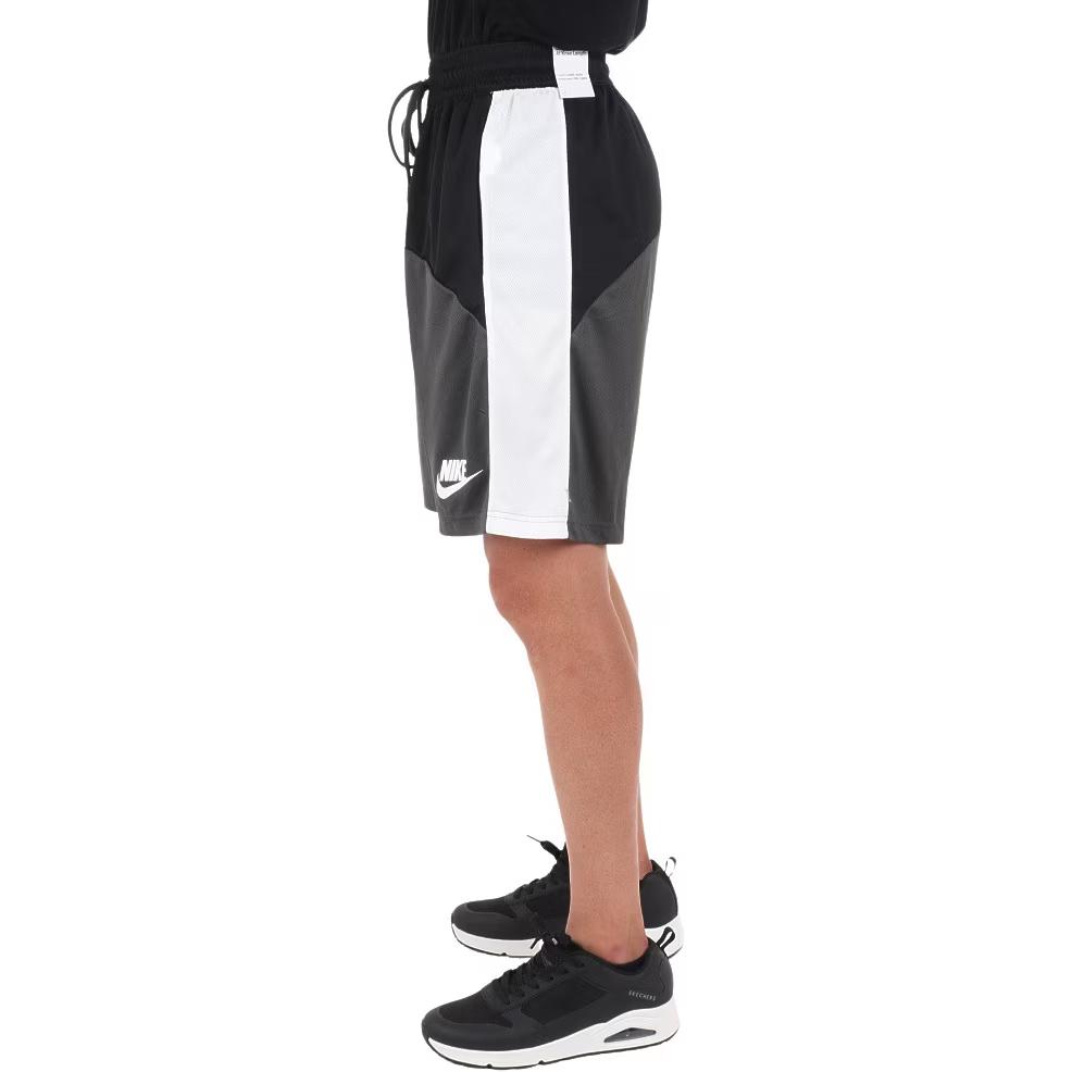 Nike Szorty z ściągaczem i logo Color-Block Męskie Spodnie Czarne Szare DQ5827-010