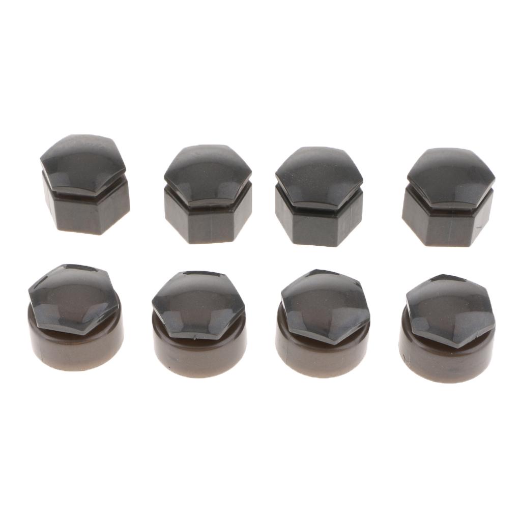 20x 22mm Auto Car Wheel Exterior Nut Cap Bolt Rims Auto Hub Screw Cover Gray