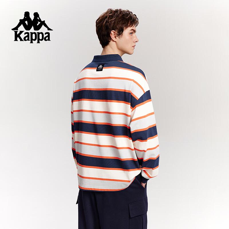 Kappa Мужская хлопковая рубашка-поло с длинным рукавом свободного кроя K0EY2PC30D 2XL
