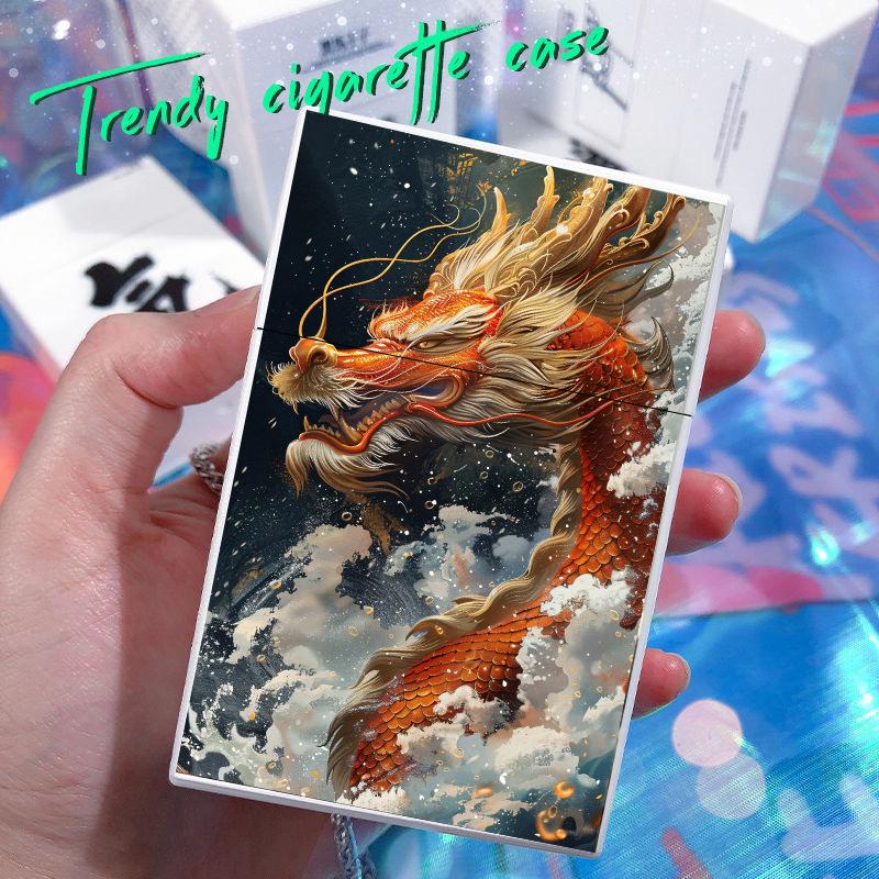 2025 New Creative Dragon Plastic Moisture-proof Cigarette case 20PCS Capacity For 8MM Cigarette box Holder Fashion Smoking Tool