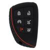 For Chevy Chevrolet Tahoe Suburban GMC Yukon Silicone 6 Buttons Car Key Fob Ring Chain Cover Case Rubber Protection 2021-2025