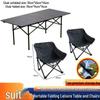 Portable Outdoor Folding Chair & Table Set with Backrest for Camping & Home Use