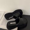 Women's Summer 2025 One-Strap High Heel Sandals - Round & Open Toe, Soft-Thick Sole, Comfortable for Commute