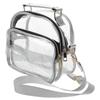 Clear Crossbody Bags for Storage Use 2Pcs Fashion Bags Silver PVC Material