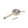 Wood Base Stainless Steel Parrots Feeding Bowl Food Water Dish Perch Stand For Cockatiels Lovebirds Small Bird Feeder