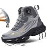 High-Top Indestructible Work Boots Steel Toe Men's Safety Shoes Puncture-Proof Non-Slip Couple Sneakers for Men