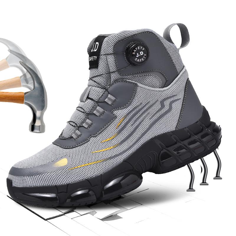 

High-Top Indestructible Work Boots Steel Toe Men s Safety Shoes Puncture-Proof Non-Slip Couple Sneakers for Men 37
