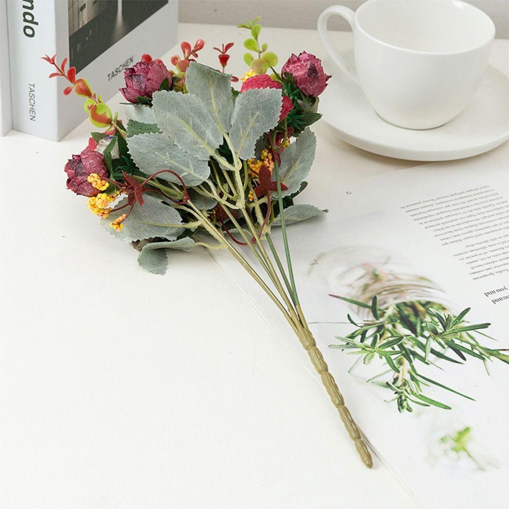 Multicolor Rose Bouquet Artificial Flower 21 Heads Simulation Flowers New Faux Rose Flower  Gifts