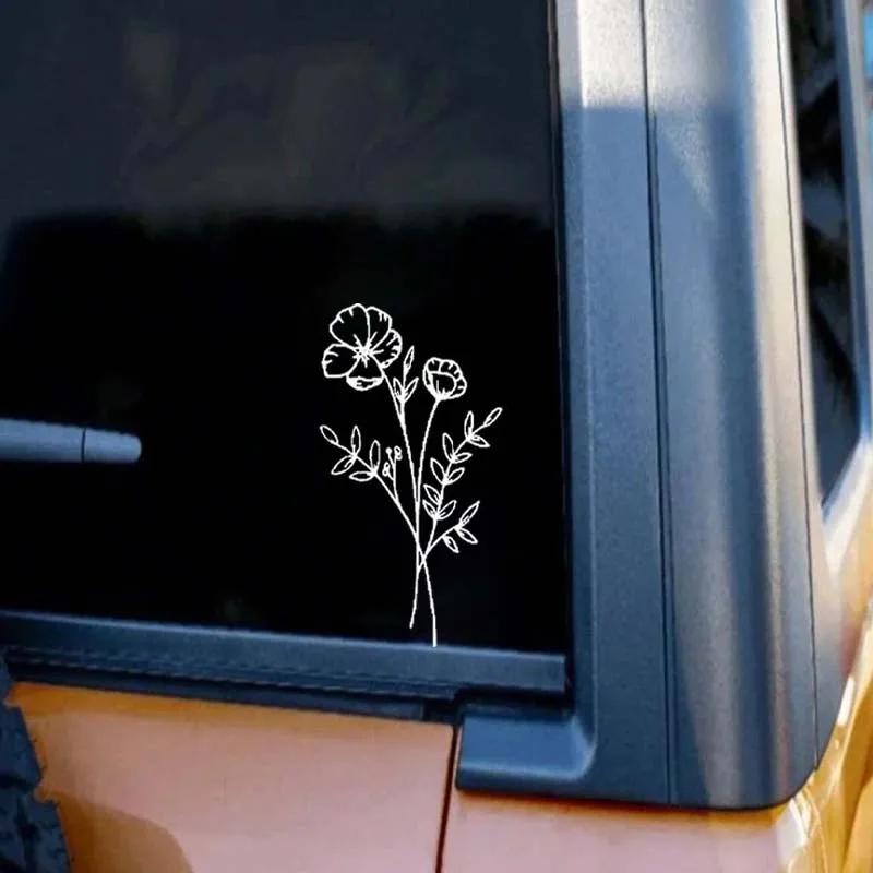 Cute little flower car sticker, simple design, durable material, car decal, car sticker