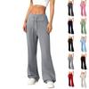 Women's Flared Casual Drawstring Elastic Waist Pants Comfortable Flared Yoga Loose Trousers