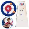 Curling Spiel Tragbar Tischplatte Reise Brettspiele Kinder Familie Zuhause Neu