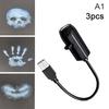 1Pc Skull Projection Lamp With 4/6 Switchable Pattern Design Led Night Light For Room Wall Ceiling Decoration Halloween Gift