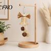 Parrot Toy Rattan Woven Toy, Bell Bird Chew Chewing with Bells or Balls, Cage Accessories for Cockatiels Budgies Small Medium