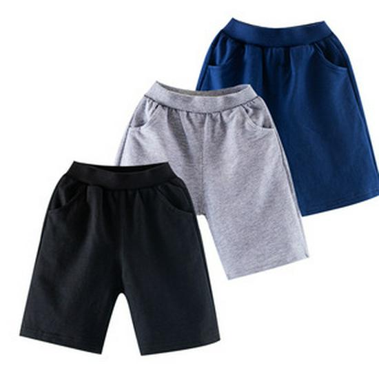 Children's Cotton Joggers & T-Shirt Set - Solid Color Uniform for Boys