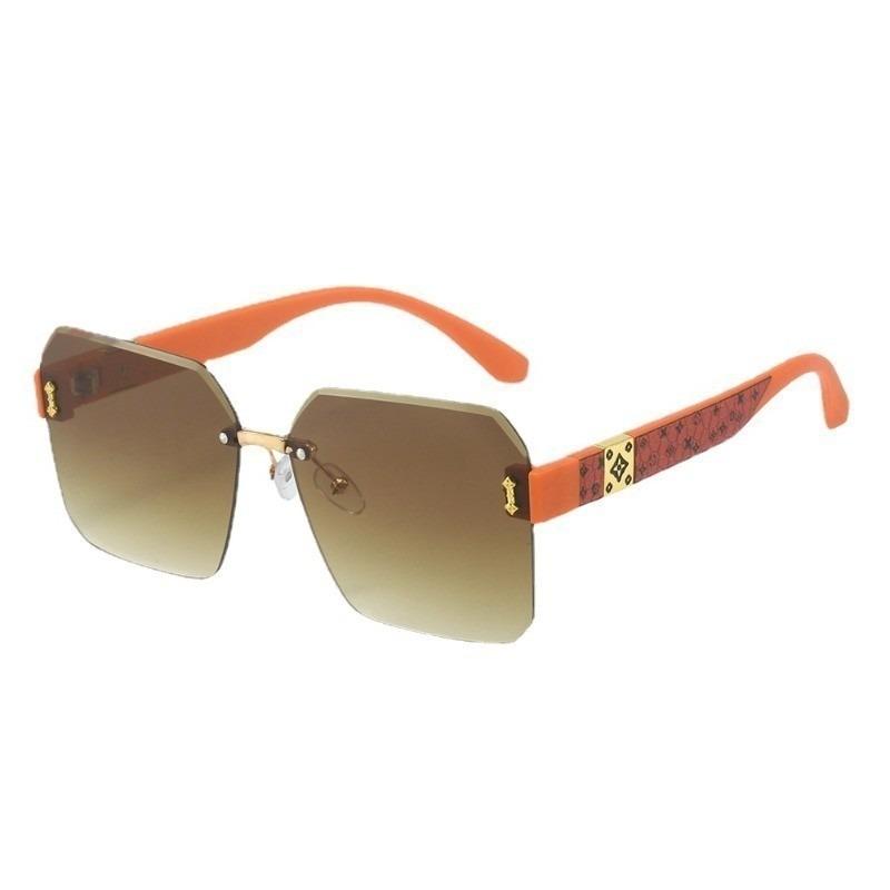 Women Fashion Koren Design Beach Gradient Rimless Sunglasses Square Farme Sunglasses