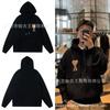 AMI ANCIENT Unisex Embroidered Heart Terry Cloth Hoodie - Versatile Loose Fit Pullover Jacket for Autumn/Winter