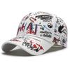 Hats  Spring and Autumn Korean Version Graffiti Letter Printing Breathable Baseball Cap Men's Sun Protection Visor Outdoor Cap