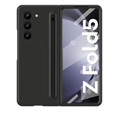 Für Samsung Galaxy Z Fold 5 4 3 Hülle, hautfreundlich, bunt, faltbar, mit Displayschutzfolie, Fold5, stoßfeste Schutzhülle