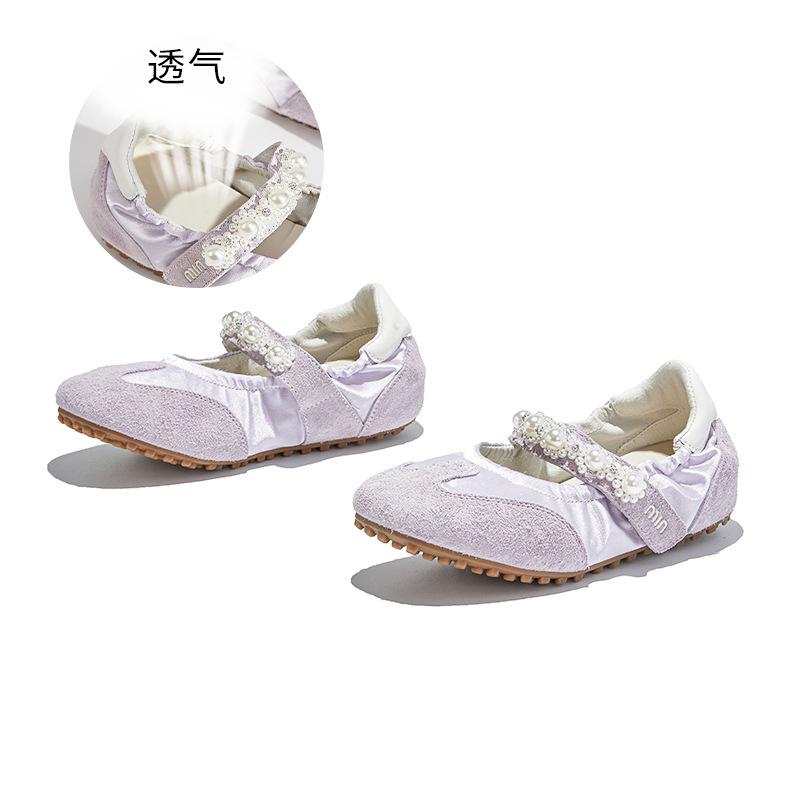 

Новые кожаные туфли Мэри Джейн женские осенние на липучке модные одинарные туфли универсальные высококлассные женские туфли 40 фиолетовый