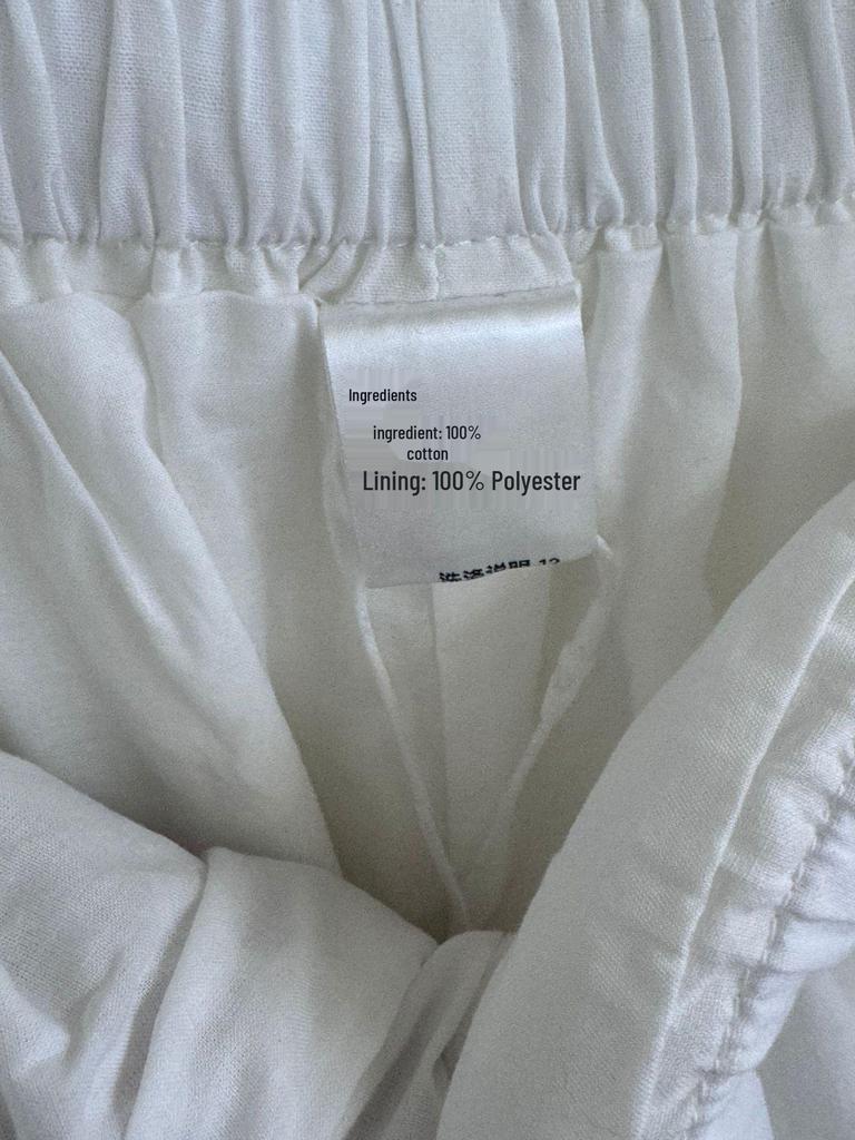 Women's 2026 Spring New Arrival: Simple White Long Loose-Fit Skirt with Wide Hem