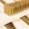 3/12Pcs Heavy Duty Copper Wire Brush Set Sturdy Handle Wire Brushes for Paint Removal Rust Cleaning Metal Polishing Hand Tools