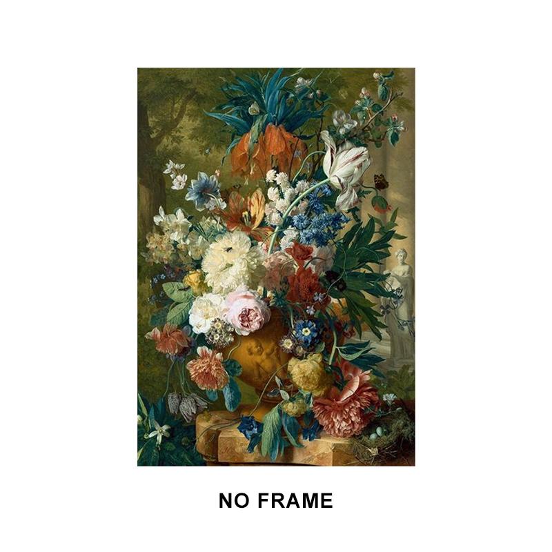 Vintage Animals and Plants Canvas Paintings Flowers Owl Birds Parrot Flamingo Wall Art Poster Pictures Print Living Room Decor