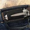 1PC Leather Knives Sheaths EDC Leather Sheath for Folding Knives Carrier Mini Knives Flashlight Leather Holster