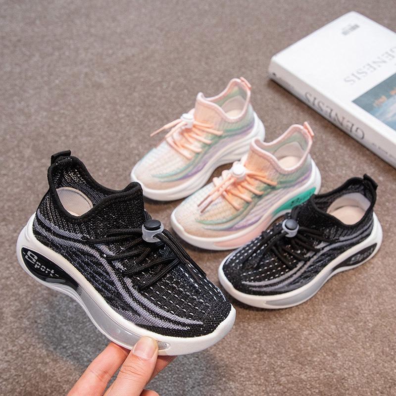 Детские сетчатые дышащие спортивные кроссовки для бега на весну и лето 37 розовый — фото 13