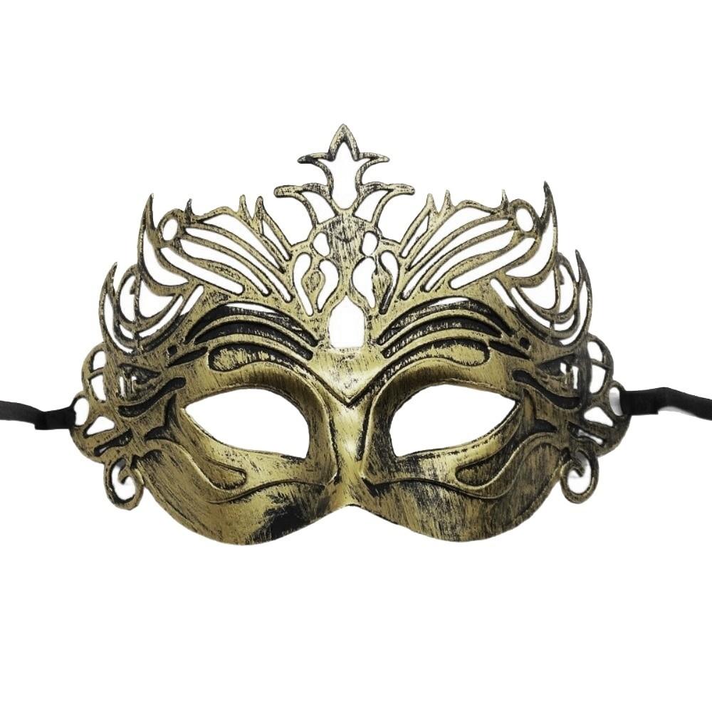 Retro Jazz Flat Head Mask Plastic Half Face Mask Stage Performance Props Halloween Masks  Men