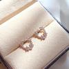 Women's Heart Flower Cubic Casual Earrings