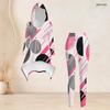 Women Plus Size Geometric Printed Hooded Long Sleeve High Low Top Fitted Pants Set